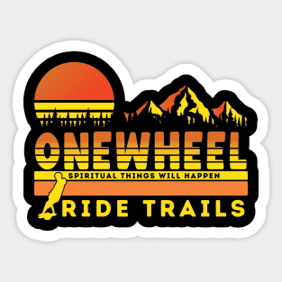 onewheel ride trails Sticker